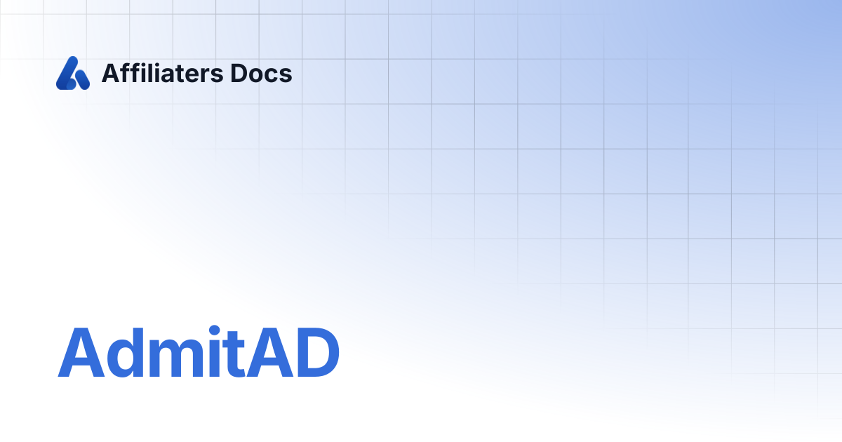 AdmitAD | Affiliaters
